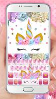 Pinky Girly Unicorn Keyboard poster
