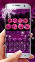 Sexy Purple Emoji Keyboard Theme постер