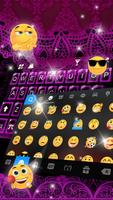 Sexy Purple Emoji Keyboard Theme captura de pantalla 1