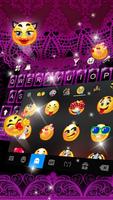 Sexy Purple Emoji Keyboard Theme ảnh chụp màn hình 2