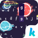 Purple Planet Emoji Kika Theme APK