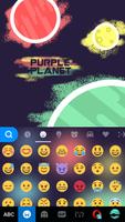 Purple Planet Emoji Kika Theme capture d'écran 1