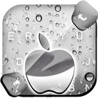 Тема для клавиатуры Raindrops Silver Apple иконка
