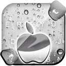 Klawiatura motywów Raindrops Silver Apple aplikacja