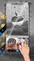 Tema Keyboard Raindrops Silver Apple screenshot 3