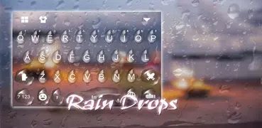 Фон клавиатуры Romantic Raindrops