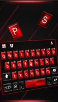 Red Black Metal Keyboard poster