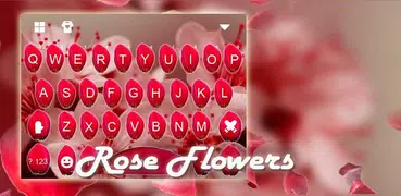最新版、クールな Roseflowers のテーマキーボード