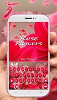 Roseflowers Tastatur-Thema Plakat