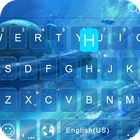 Space Blue Kika Keyboard theme ikon