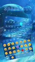 Space Blue Kika Keyboard theme पोस्टर