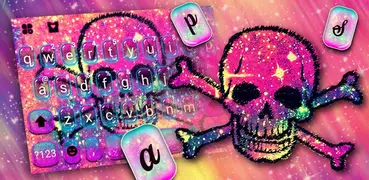 Sparkling Galaxy Skull Tema de