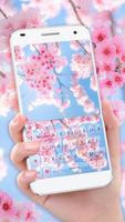 Teclado Spring Sakura Blossom Cartaz