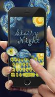 Keyboard - Starry Night Fantasy Emoji Keyboard Cartaz