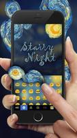 1 Schermata Keyboard - Starry Night Fantasy Emoji Keyboard