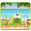 Summer Beach Coconut Keyboard 