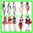 Cool Fashion Designs Dress Drawing icon