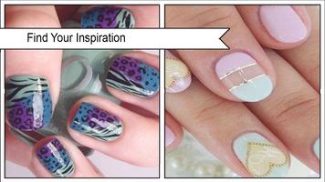 Tri-Color Nail Art Designs โปสเตอร์