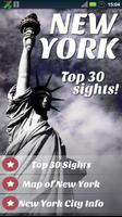 New York Top 30 Sights poster