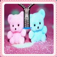 Cute bear zipper lock syot layar 1