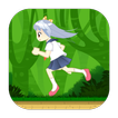 Running Girl in The Woods