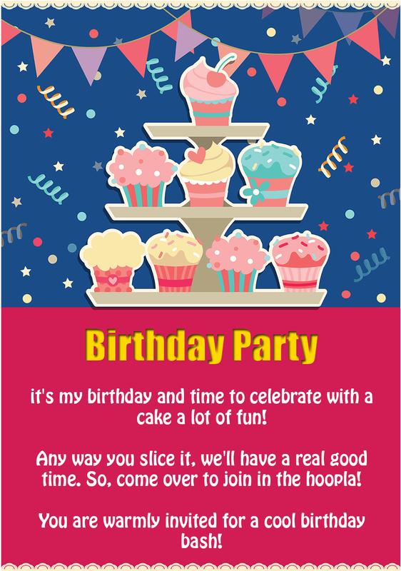 birthday party invitation for