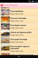 Recettes des pizza en français screenshot 1