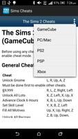 Cheats For SIMS screenshot 1