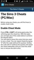 Cheats For SIMS 截圖 3