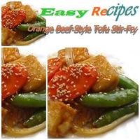 Orange BeefStyle Tofu Stir-Fry Affiche
