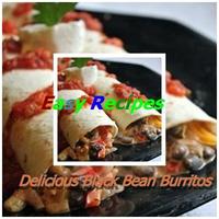Delicious Black Bean Burritos الملصق