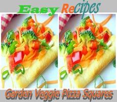 Garden vegetable Pizza Squares پوسٹر