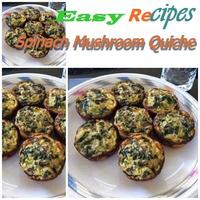 Spinach Mushroom Quiche پوسٹر