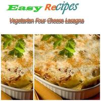 Vegetarian Four Cheese Lasagna Affiche