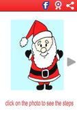 Easy Instructions To Draw Santa Claus Affiche