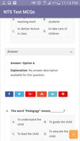 NTS Test MCQs تصوير الشاشة 3