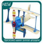 Recycled water bottle  airplane-icoon