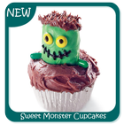Süße Monster Cupcakes Zeichen