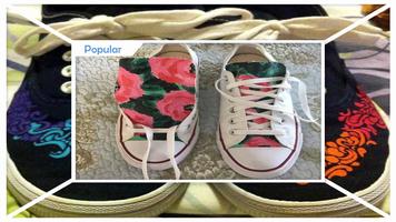 Simple DIY Floral Canvas Shoes اسکرین شاٹ 1