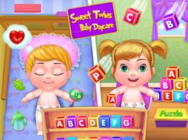 Sweet Baby Twins Daycare - Twin Newborn Baby Care Affiche