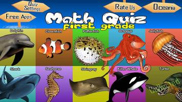 Math Quiz For First Grade Plakat