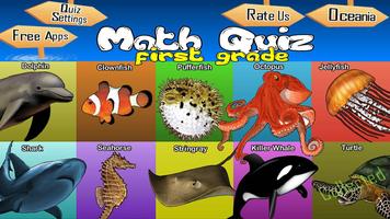 Math Quiz For First Grade Poster