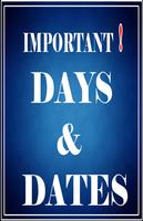 Important Days and Dates Affiche
