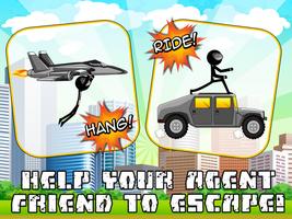Agent Escape Stickman Run تصوير الشاشة 1