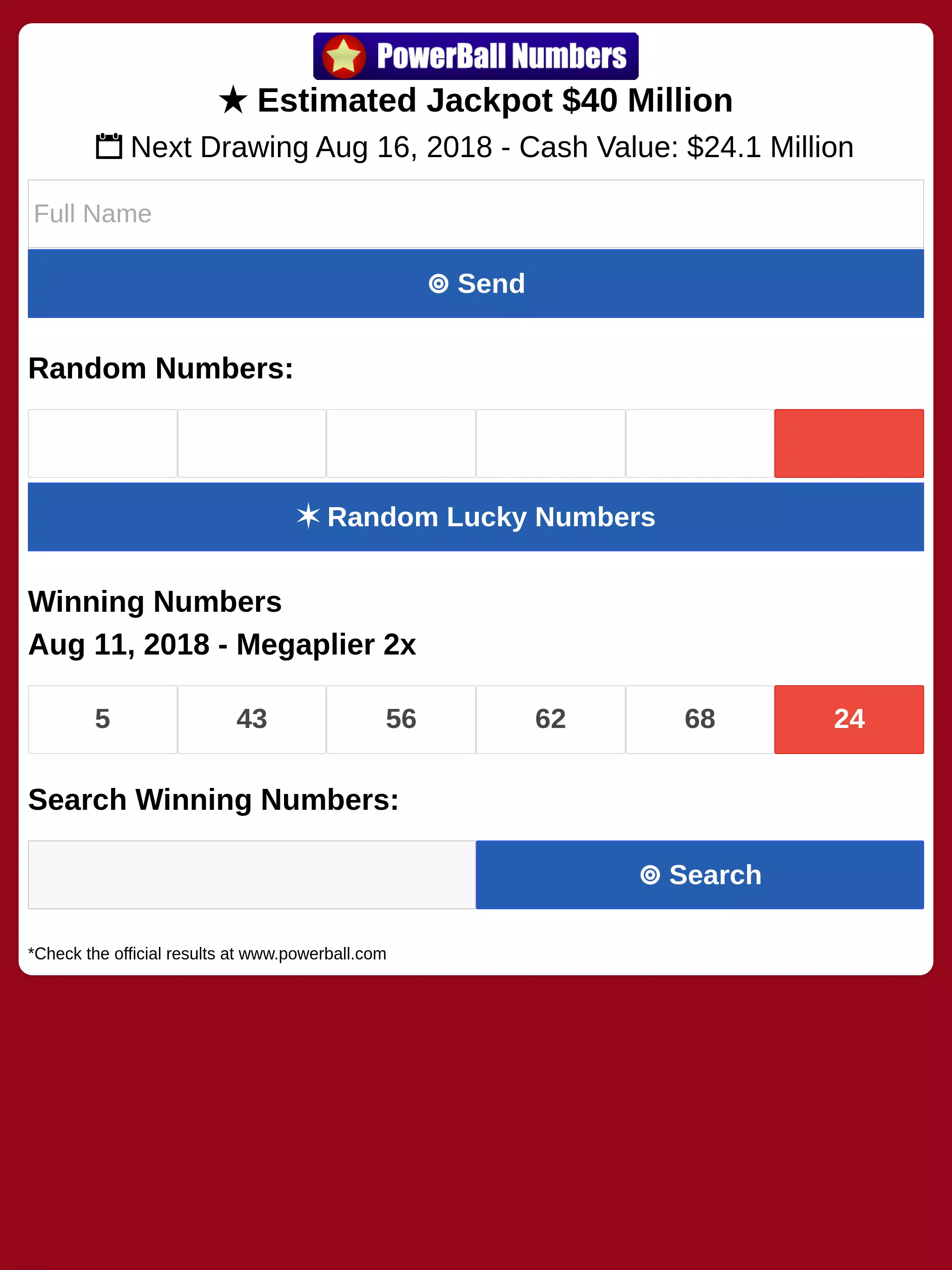 PowerBall Number Generator APK for Android Download