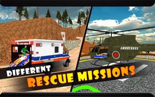 Ambulance Rescue Off road Driver: Heli Simulator скриншот 1