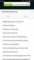 100 Bodybuilding Tips تصوير الشاشة 1
