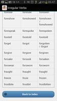 Irregular Verb Dictionary capture d'écran 2