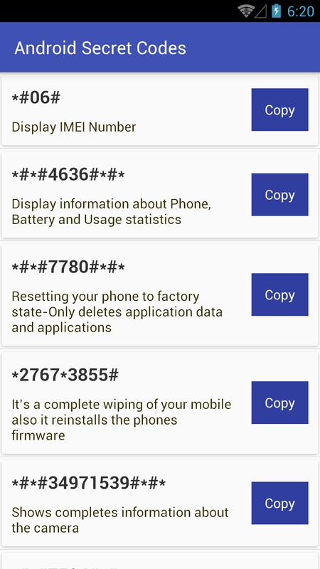 Android Secret Codes for Android - APK Download