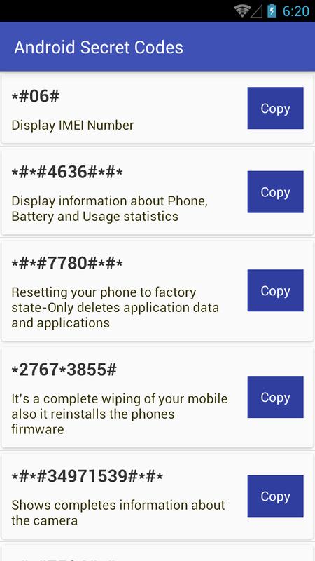 Android Secret Codes for Android APK Download